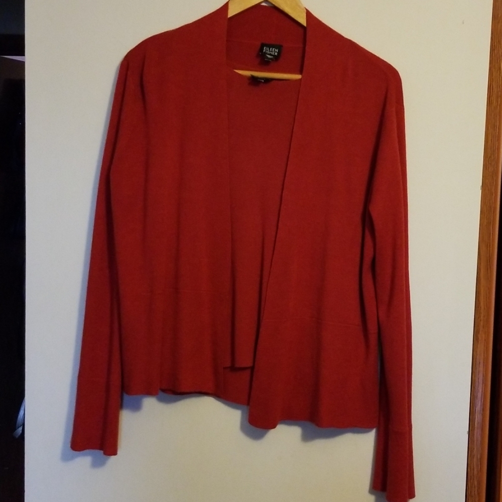 Red 2 piece silk and cashmere twin set size M